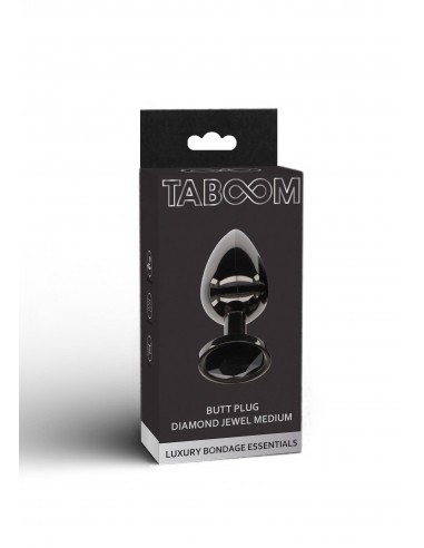 PLUG ANALE IN METALLO NERO CON VETRO...