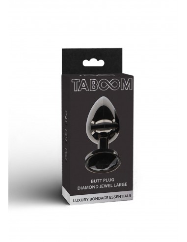 PLUG ANALE IN METALLO NERO CON VETRO...