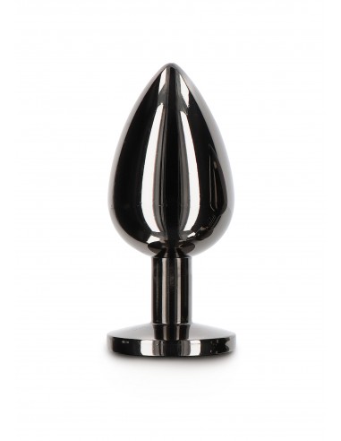 PLUG ANALE IN METALLO NERO CON VETRO...