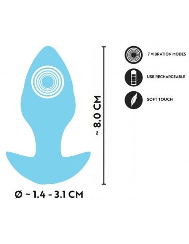 Mini Butt Plug vibrante Blue
