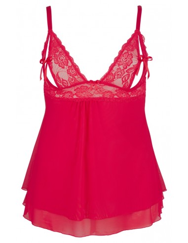 Babydoll rosso con passanti di...