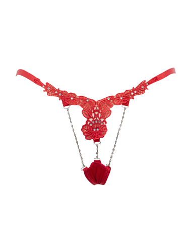 Perizoma Rosso con strass Taglia Unica