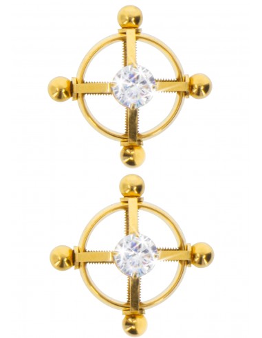 Morsetti per capezzoli a croce oro...