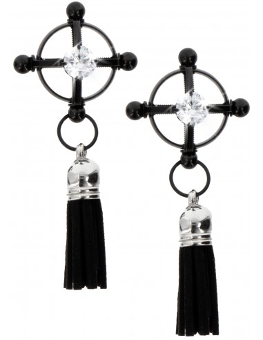 Morsetti per capezzoli neri con pendolo