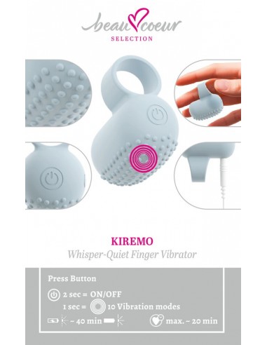 Vibratore da dito impermeabile con 10...
