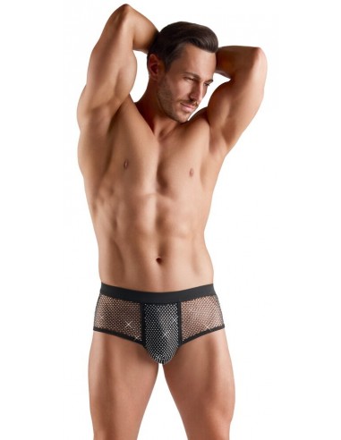 Pantaloncino con strass e inserti in...