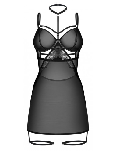 Negligé nero-trasparente In rete con...