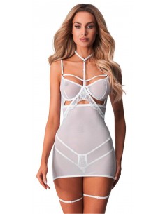 Negligé bianco-trasparente...