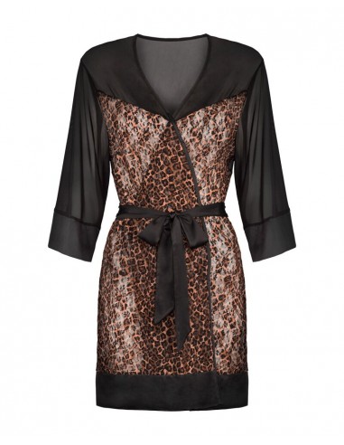 Kimono in tessuto semitrasparente...