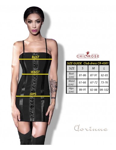 Mini abito a tubino con stringatura. M