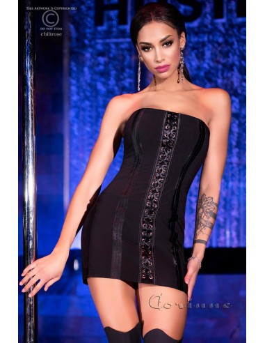 Mini abito a tubino con stringatura. M