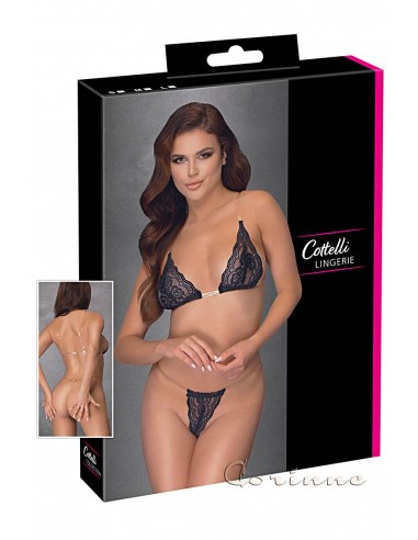 Reggiseno e perizoma in pizzo con...