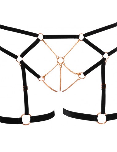 Set reggiseno e slip aperti in metallo M