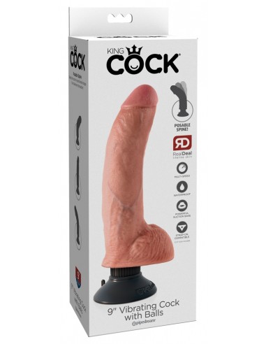 Vibratore realistico 9 Vibrating Cock...