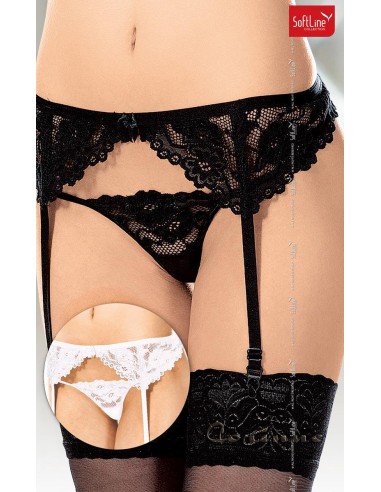 Reggicalze e perizoma in pizzo bianco