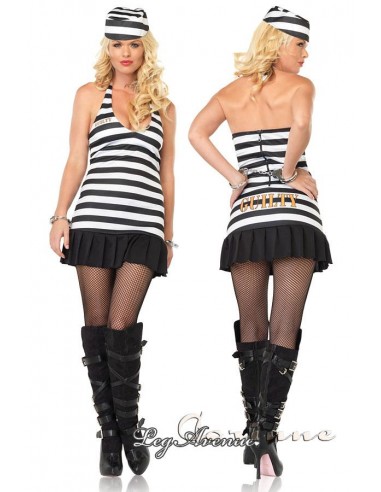 costume da detenuta 3 pz M/L