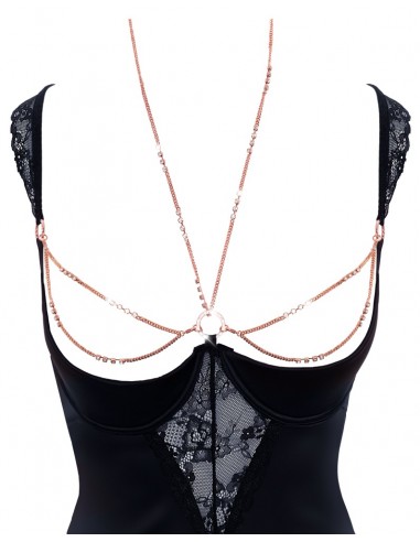 guepiere con strass e seno scoperto...