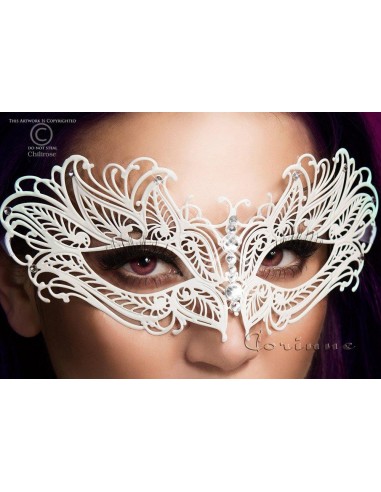 maschera filigranata con strass.