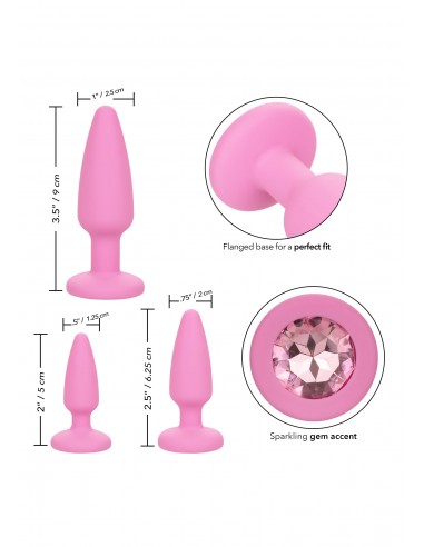 set da 3 plug gioiello Crystal Booty Kit