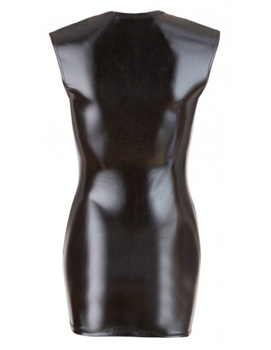 mini abito lucido nero L